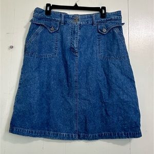 Christopher & Banks Blue Denim Mini Skirt
